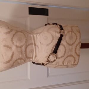 Brighton Brown Leather & Metal Expandable Belt